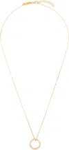 Maison Margiela Gold Numerical Ring Necklace In 950 Yellow Gold Plat