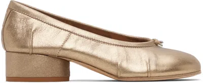 Maison Margiela Gold Tabi New Ballerina Heels