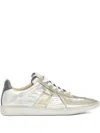 Maison Margiela Gold-tone Paneled Sneakers With Lace-up Fastening In Multi