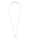 Maison Margiela Golden Logo Ring Necklace In Golden