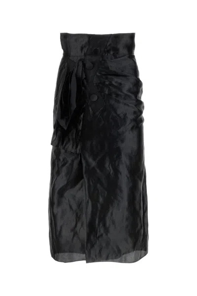 MAISON MARGIELA GONNA IN JERSEY NERO DONNA