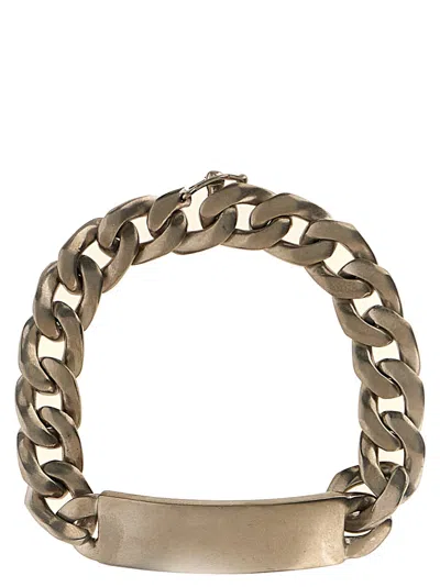 Maison Margiela Gourmette Reference Bracelet In Silver