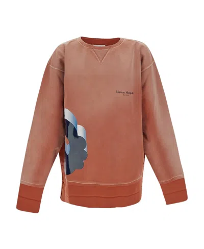 Maison Margiela Gradient Graphic-print Sweatshirt In Brown