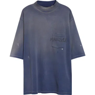 Maison Margiela Graffiti Logo Paint Splattered Pocket T-shirt