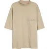 Maison Margiela Blush Beige T-shirt With Graffiti Logo