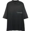 Maison Margiela Graffiti Logo Paint Splattered Pocket T-shirt In Black