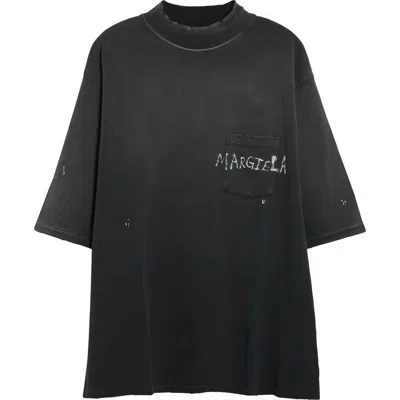 Maison Margiela Graffiti Logo Paint Splattered Pocket T-shirt