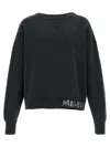 Maison Margiela Distressed Sweatshirt With Ribbed Cuffs And Hem