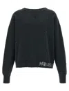 Maison Margiela Distressed Sweatshirt With Ribbed Cuffs And Hem