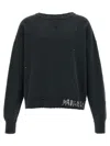 Maison Margiela Distressed Sweatshirt With Ribbed Cuffs And Hem