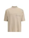 Maison Margiela Blush Beige T-shirt With Graffiti Logo In Multi