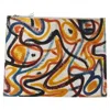 Maison Margiela Graffiti Zipped Pouch Bag In Multicolor Leather In Multi