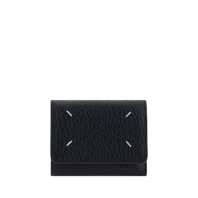 Maison Margiela Grained Calf Leather Wallet In Black