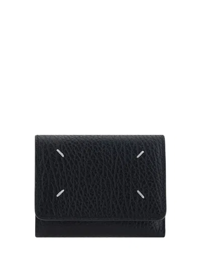 Maison Margiela Grained Calf Leather Wallet In Black