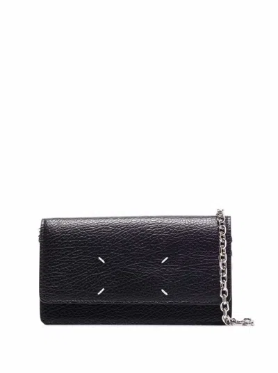 Maison Margiela Grained Calf Leather Wallet In Black