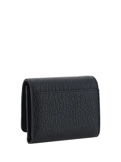 Maison Margiela Grained Calf Leather Wallet In Black
