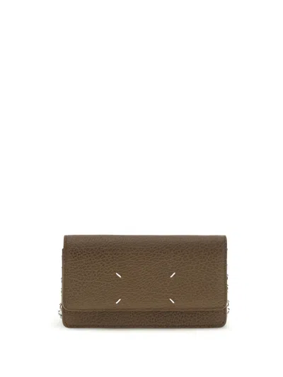 Maison Margiela Grained Calf Leather Wallet In Brown