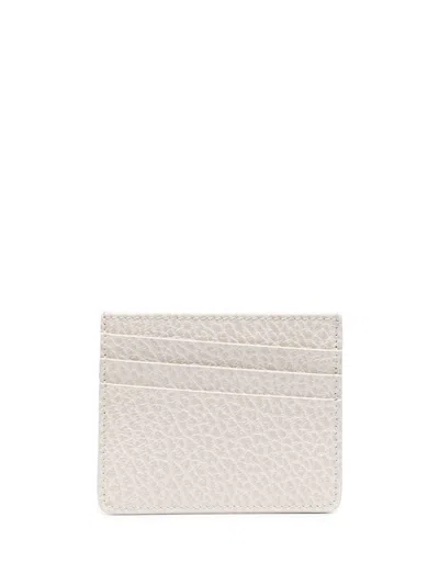 Maison Margiela Grained Leather Cardholder In White