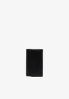 Maison Margiela Grained Leather Keyring Holder In Black