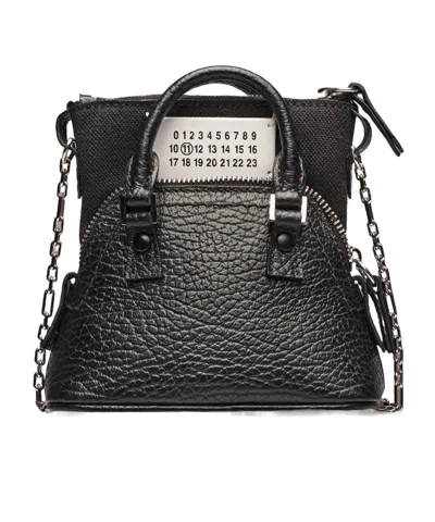 MAISON MARGIELA MAISON MARGIELA NUMBERS-PATCH ZIPPED MINI SHOULDER BAG