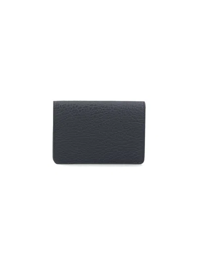 Maison Margiela Grained Leather Passport Case In Black