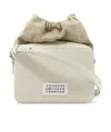 Maison Margiela Grained Leather Shoulder Bag In Gray