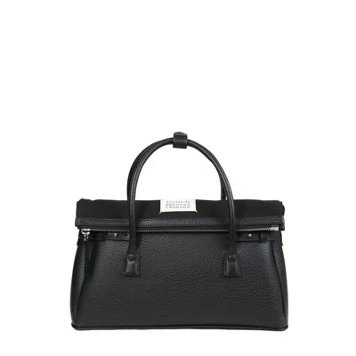 Maison Margiela Grained Leather Tote Bag In Black