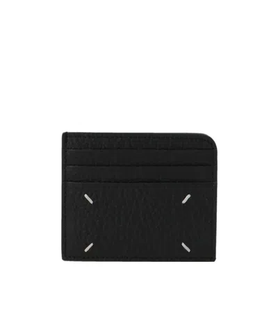 Maison Margiela Grained Leather Wallet In Black