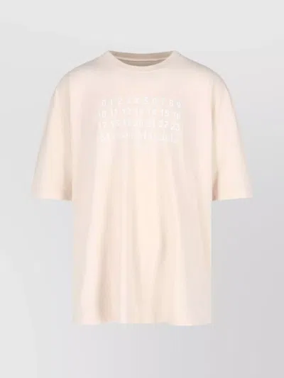 Maison Margiela Graphic Crew Neck T-shirt In Neutral