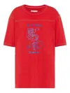 Maison Margiela Graphic-print Crew-neck T-shirt In Red