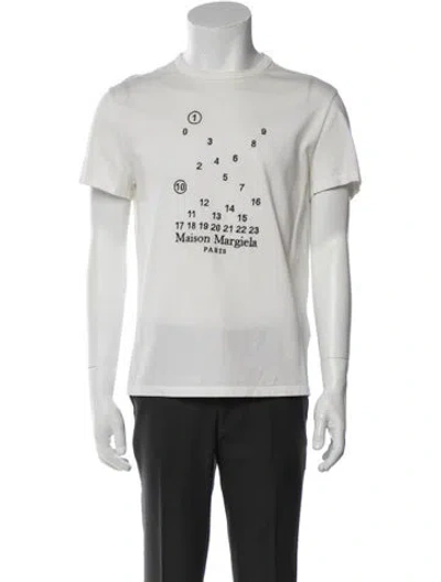Pre-owned Maison Margiela Graphic Print Crew Neck T-shirt In White