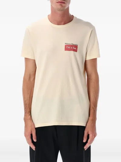Maison Margiela Fan Statement Graphic T-shirt In Neutral