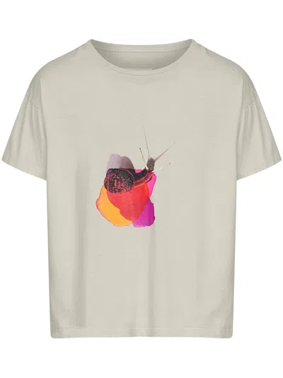 Maison Margiela Graphic-print T-shirt In Nude