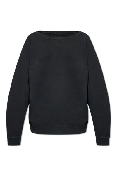 Maison Margiela Graphic Printed Crewneck Sweatshirt In Black