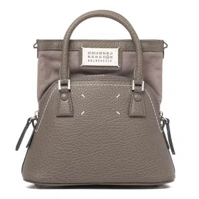 Maison Margiela Graphite Cowhide Bags In Gray