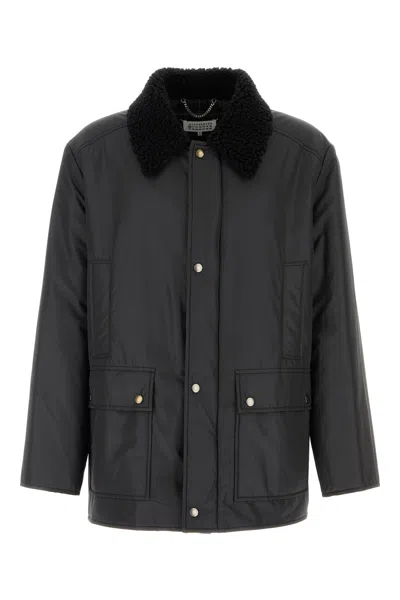 Maison Margiela Graphite Polyester Padded Jacket In Gray
