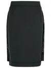 Maison Margiela Graphite Wool Blend Skirt In Black