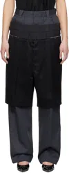 Maison Margiela Black Pants In 860 Anthracite And B