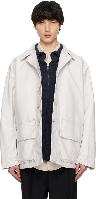 MAISON MARGIELA GRAY COTTON SHIRT JACKET
