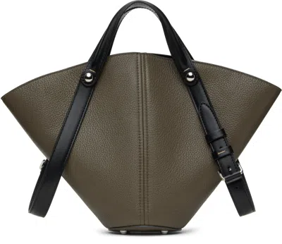 Maison Margiela Gray Dress-age Small Bag In Ha756 Graphite/black