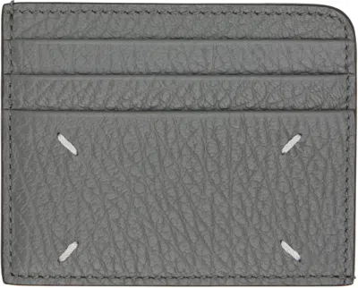 Maison Margiela Gray Four Stitches Card Holder