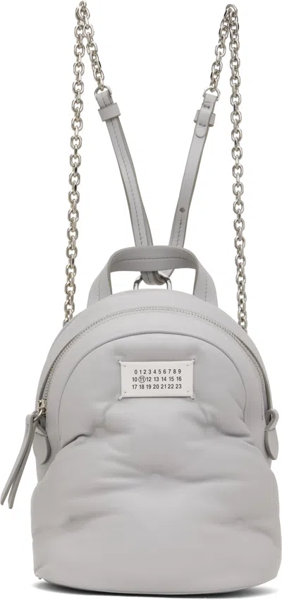 Maison Margiela Gray Glam Slam Backpack In T8058 Glacial