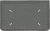 Maison Margiela Gray Grained Leather Card Holder
