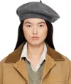 Maison Margiela Gray Heavy Wool Beret In 859m Dark Grey