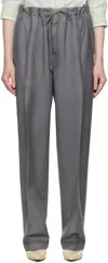 Maison Margiela Pleated Mohair And Wool-blend Wide-leg Pants In 851 Medium Grey