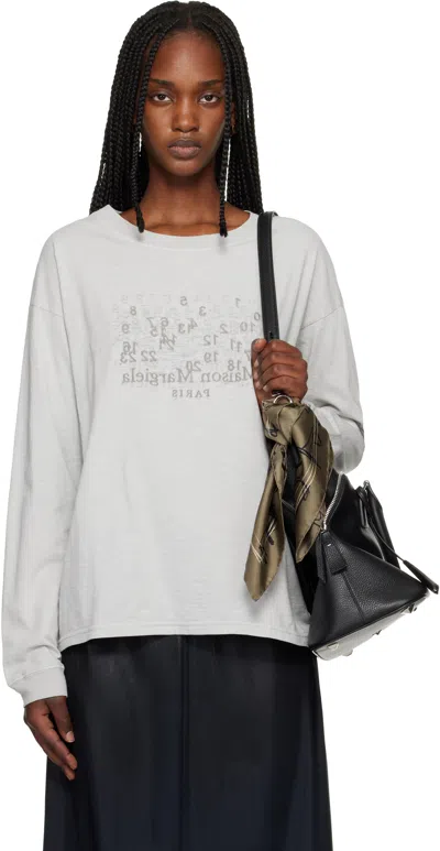 Maison Margiela Logo Embroidered T-shirt In White