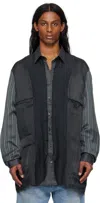 Maison Margiela Patchwork Reversible Jacket Casual Jackets And Parka Gray In 961 Charcoal
