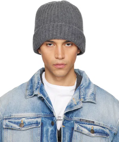 Maison Margiela Gray Ribbed Beanie