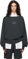 Maison Margiela Men's Charcoal Cotton Sweatshirt In 969 Washed Black