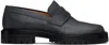 Maison Margiela Gray Tabi County Loafers In H8396 Black